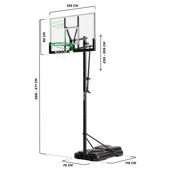 Basketball stander Center Salta 128 x 371 x 210 cm